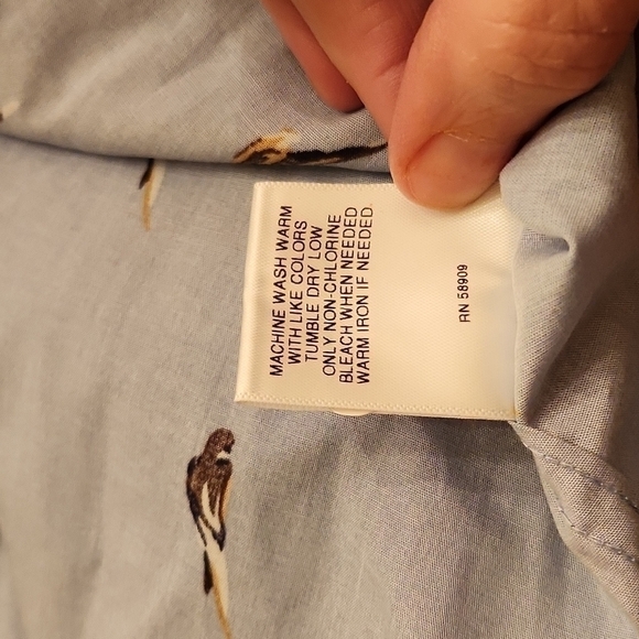 Crosby & Howard Stretch Fabric Light Blue Button Down LS Bird Sz. XL Dress Shirt - Picture 11 of 16